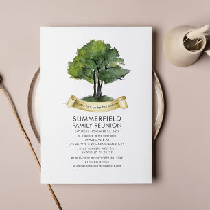 Invitation Typographie de l'aquarelle de l'arbre de la Réunio