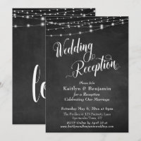 Typographie de réception de mariage Tableau noir L