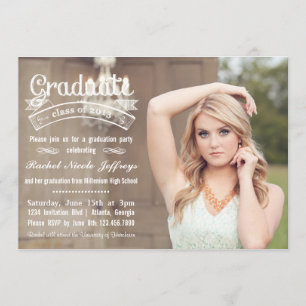 Invitation Typographie de tableau noir Photo complète 2013 Gr