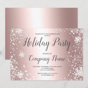 Invitation Typographie d'entreprise de la marque Rose Gold