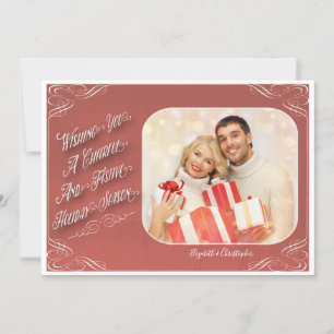 Invitation Typographie des voeux Vintages de Noël