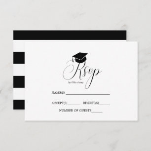 Invitation Typographie du Parti de la graduation Casquette RS