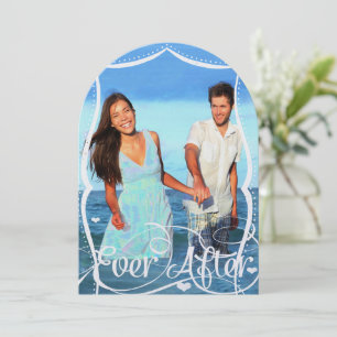 Invitation Typographie du tableau de bord de plage Mariage ph