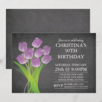 Typographie du tableau moderne Tulip fête d'annive
