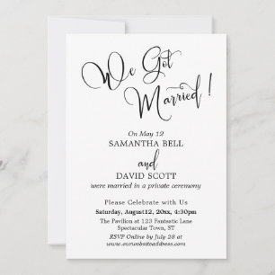 Invitation Typographie Élégante, Simple Moderne, Nous sommes
