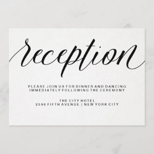 Invitation Typographie élégante sur la réception de papier