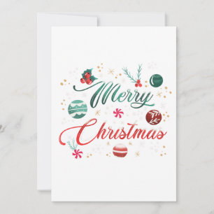 Invitation Typographie festive de Joyeux Noël avec ornements