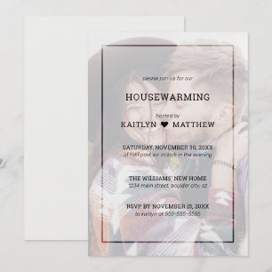 Invitation Typographie floue moderne Faded Party
