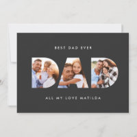 Typographie graphique moderne Multi photo dad