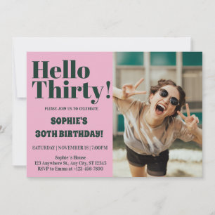 Invitation Typographie Gras Fête Moderne Anniversaire 30 Ans 