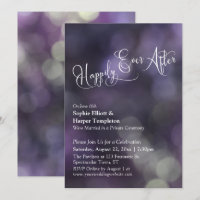 Typographie "Happily Ever After" avec Bokeh Violet