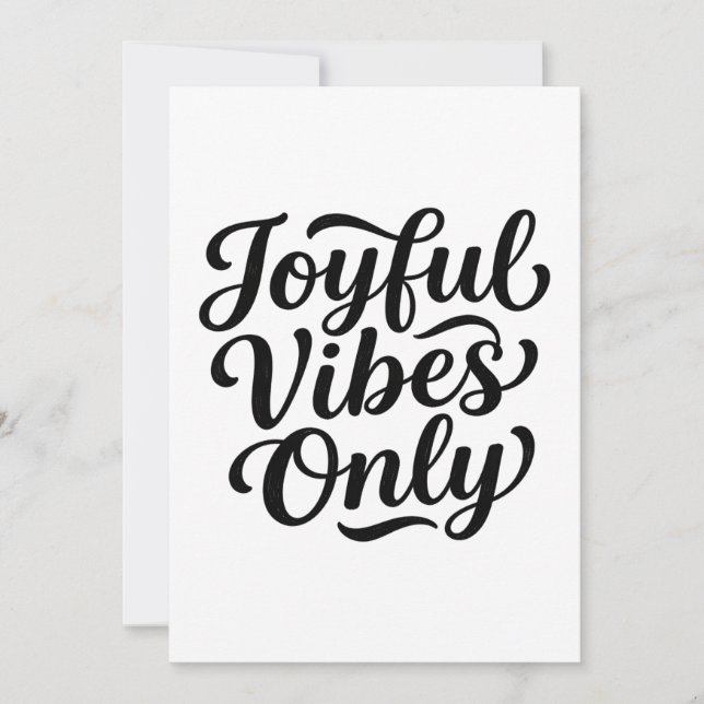Invitation Typographie Joyeuses Vibrations (Devant)