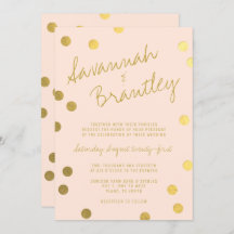 Typographie manuscrite Gold Foil Confetti Mariage