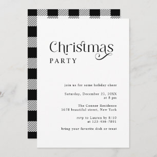 Invitation Typographie minimale Fête de Noël rétro