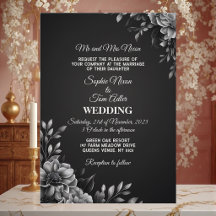 Typographie Minimaliste Élégante Mariage Noir Blan