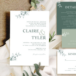 Invitation Typographie minimaliste Formelle, Moderne Mariage 