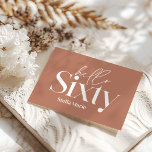 Invitation Typographie minimaliste moderne simple 60e anniver<br><div class="desc">Typographie minimaliste moderne simple terre cuite et blanc invitation à 60ème anniversaire. Une collection contemporaine.</div>