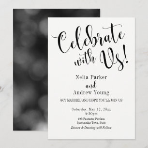 Invitation Typographie moderne après la fête du Mariage