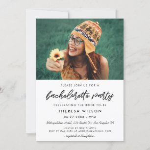 Invitation Typographie moderne Bachelorette
