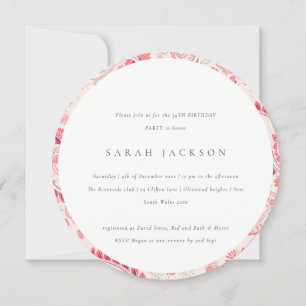 Invitation Typographie moderne Blush Paisley N'importe quel â