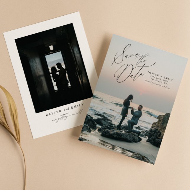 Invitation Typographie moderne de script Mariage Enregistrer  (Créateur téléchargé)