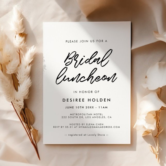 Invitation Typographie moderne Déjeuner de mariage (Créateur téléchargé)
