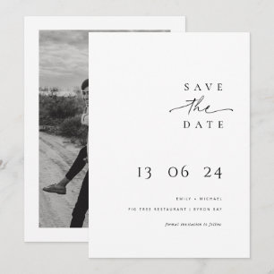 Invitation Typographie moderne et minimaliste, sauvez la date
