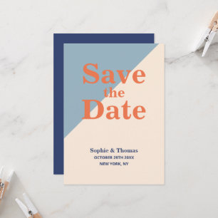 Invitation Typographie moderne Gras Mariage Enregistrer la da