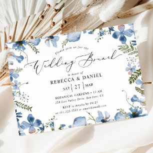 Invitation Typographie moderne Mariage botanique Brunch
