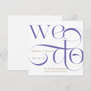 Invitation Typographie moderne NOUS SOMMES EN TRAIN D'enregis