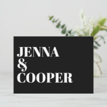 Typographie moderne Retro Bold Mariage noir et bla