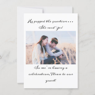 Invitation Typographie noir et blanc