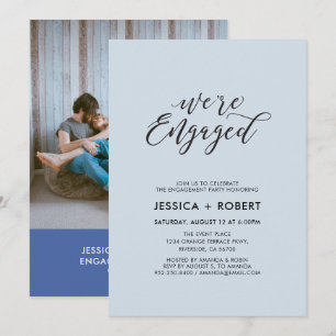 Invitation Typographie "Nous sommes engagés" Photo Engagement