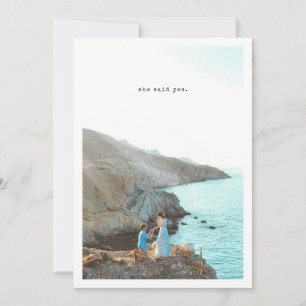 Invitation Typographie Rétro Elle A Dit Oui Parti Engagement