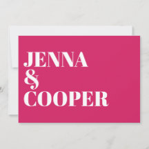 Typographie Rétro Moderne Gras Magenta Mariage