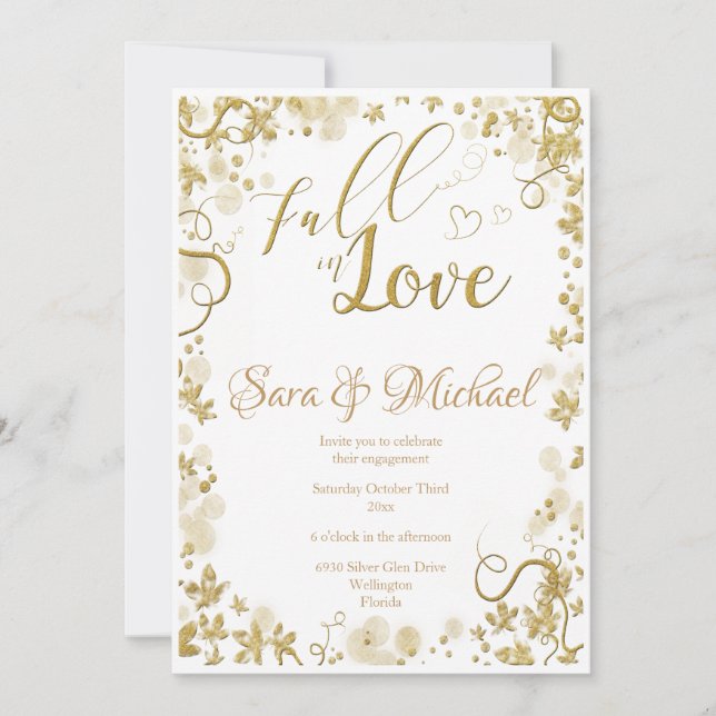 Invitation Typographie romantique de Parties scintillant chut (Devant)