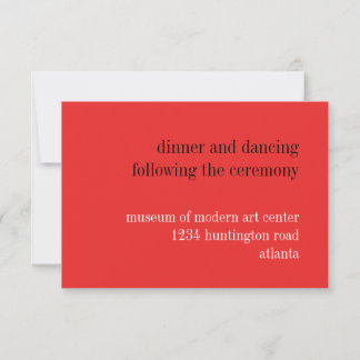 Invitation Typographie rouge noir de réception d'encart de pa