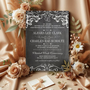 Invitation Typographie Rurale Vintage Tableau Noir Cottagecor