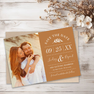 Invitation Typographie russe moderne Photo Enregistrer la dat