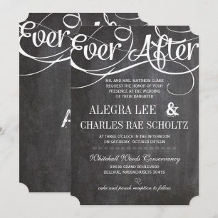Invitation Typographie Rustique Tableau De Bord Jamais Après