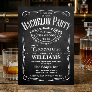 Invitation Typographie tendance sur tableau noir pour enterre