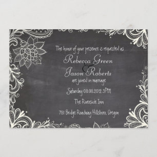 Invitation typographie vintage flourish Tableau Mariage