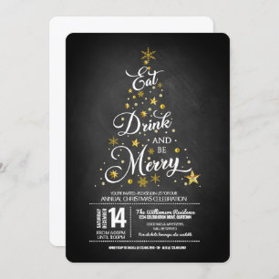 Invitation Typographie Whimsical Noël