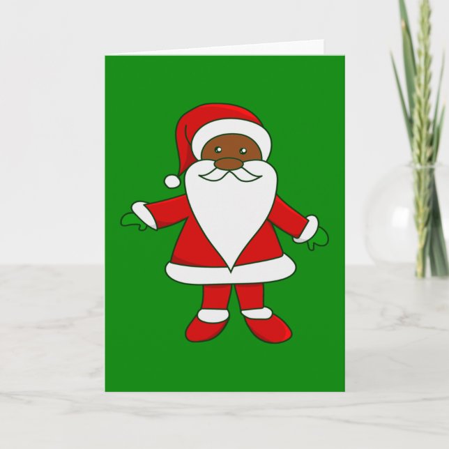 Invitation ugly christmas black african american santa claus (Devant)