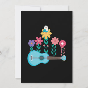 Invitation Ukulele Guitare Fleurs Musique Acoustique Basse Ca