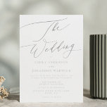 Invitation Ultime Simple Gris clair Blanc Le Mariage<br><div class="desc">Ultimate Simple Grey clair Blanc moderne Type de main pour un mariage moderne formel ou informel. Sage et blanc avec impressionnante calligraphie moderne.</div>