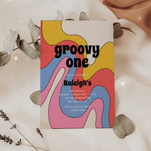 Invitation Ultra-rétro Super One 70's Style Anniversaire