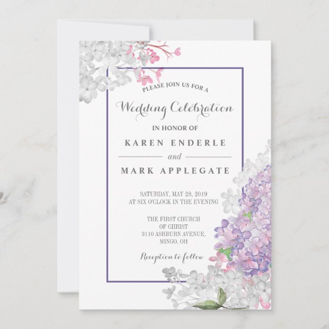 Invitation UltraLilacs en fleur (Devant)