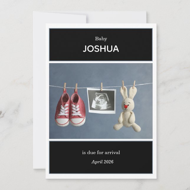 Invitation Ultrasound Photo Pregnancy Announcement Card (Devant)