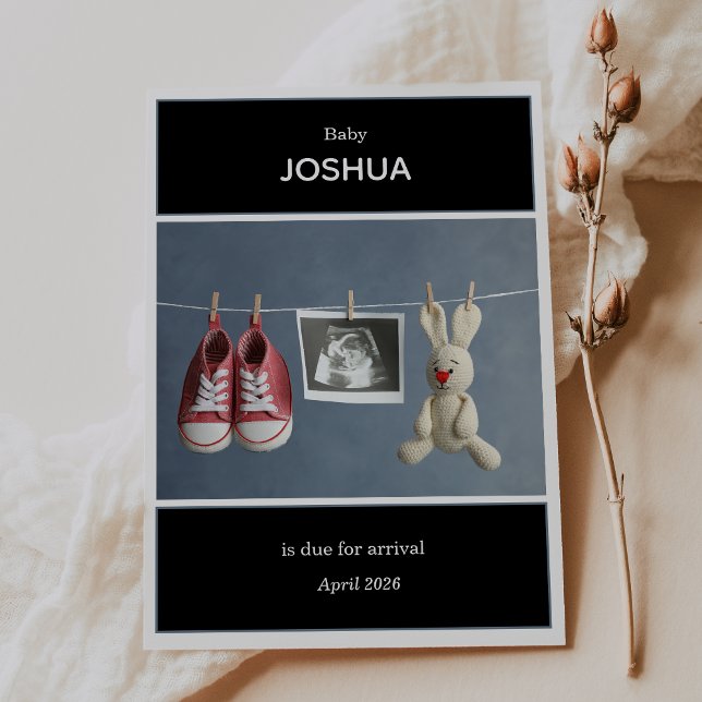 Invitation Ultrasound Photo Pregnancy Announcement Card (Créateur téléchargé)